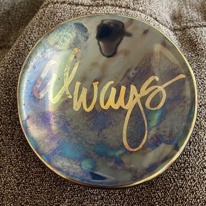 “Always” NWT Jewelry Dish, 3 1/2 Inch Diameter, Very Cute!
